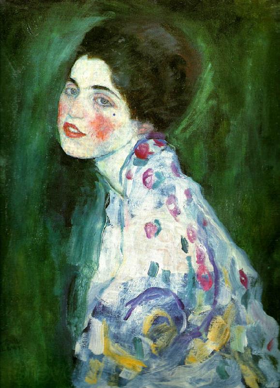 Gustav Klimt kvinnoportratt Spain oil painting art